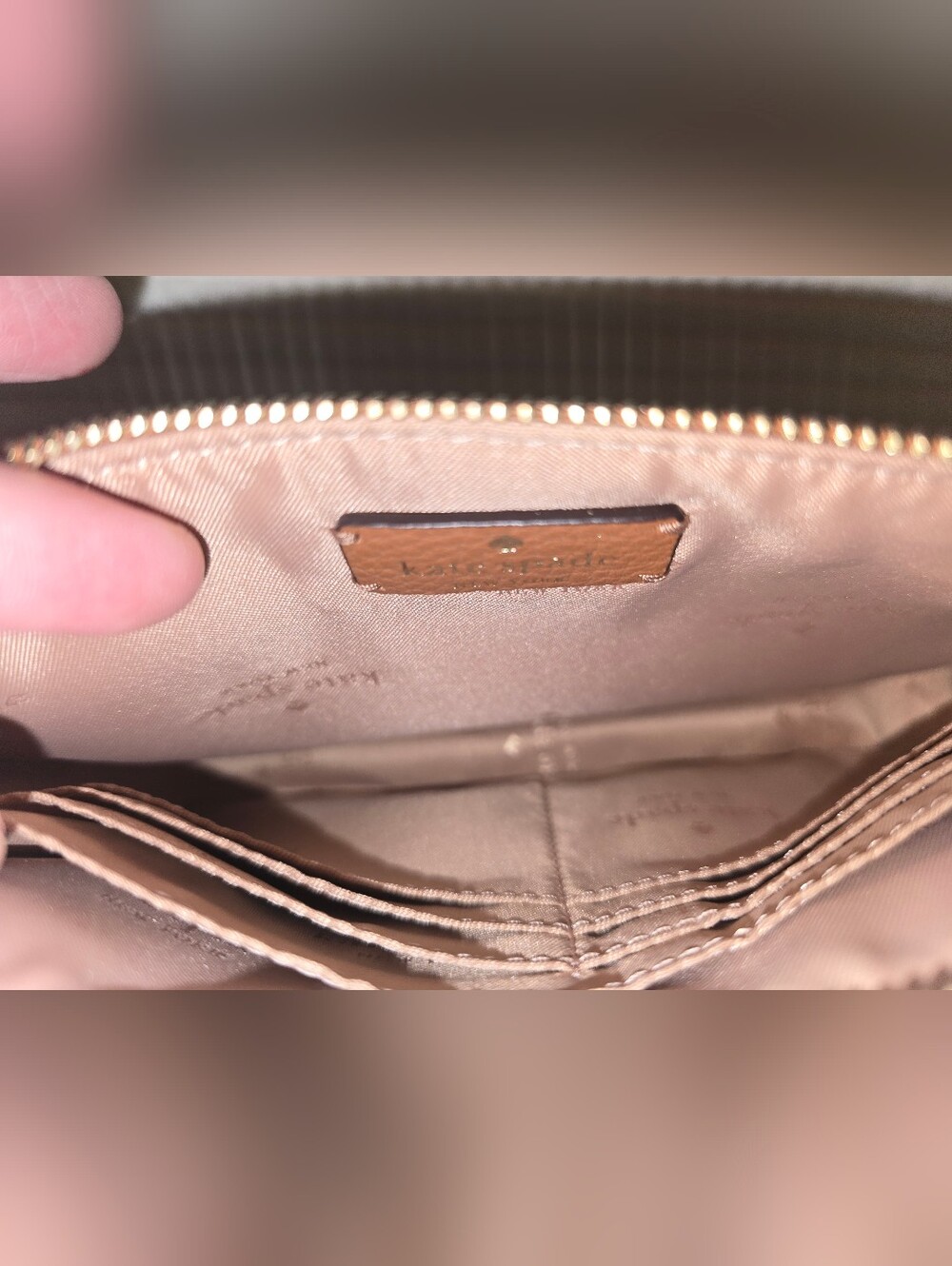 Small Kate Spade Pebbled Leather Convertible Wristlet - Picture 3 of 3